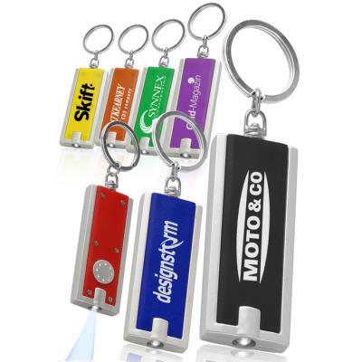 China ABS+Metal LED Key Chain /LED Flashlight Promotional Key Chain/LED Keylight for sale