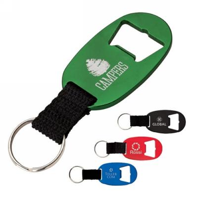 China 2015 Sustainable Top Selling Oval Bottle Opener With Woven Strap for sale