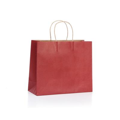 China Recyclable Promotional Kraft Paper Bag With Handle for sale