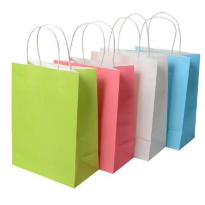 China Recyclable Custom Print Colored Kraft Paper Bag for sale