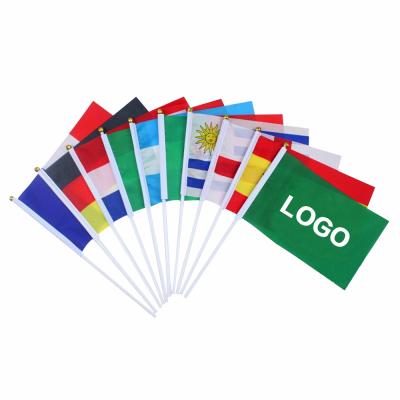 China Fashion Custom Colorful Waving National Flag Flag Hand Advertising Flag for sale