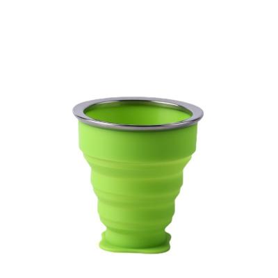 China Viable Portable Travel Eco Friendly Reusable Collapsible Custom Logo Silicone Coffee Mug Set With Lid for sale