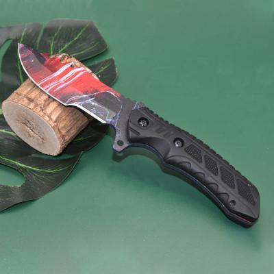 China 3D Metal Super Hard Open Slide Knife Self Defense Survival Outdoor Camping Knife With Whistle And Flint for sale