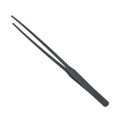 China Sustainable Aquarium Plant Landscaping Tool 27cm Black Long Tweezers for sale