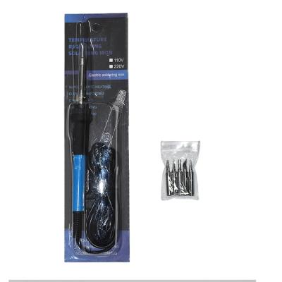 China Adjustable temperature American standard/European standard/Chinese standard internal heating electric iron set with 5 soldering tips for sale