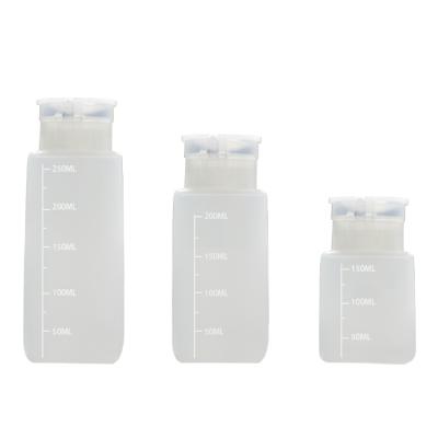 China Corrosion Proof Leak Proof Durable Antivolatilization PE Plastics 150Ml/200Ml/250Ml Gel Alcohol Bottles For Alcohol for sale