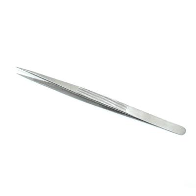 China Wholesale Unrated Straight Head Jewelry Tweezers Stainless Steel Eyelash Tweezers for sale