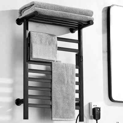 China Electric Plug-in Mount Bathroom Towel Heater 180W 12 Bars Wall Heated Towel Dryer Rack Rails for sale