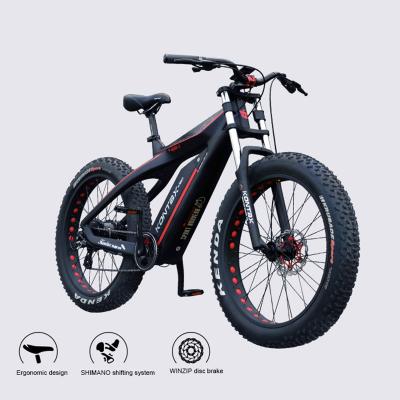 China Kontax Carbon Fiber Electric Assisted Bicycle 750W/1000W E-Bikes Charging Electric Bicycle Fat Bike for sale