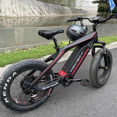 China Ion Battery Electric Fat Tire Electric Bike Demountable 48V Lithium 48V E Bike Carbon Fiber 4*20 Motor Power Assist 750w Inch Road E-Bike for sale