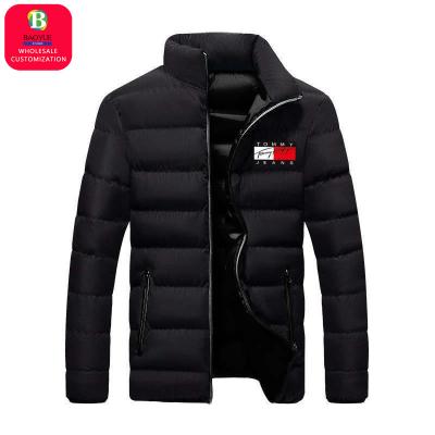 China Baoyue QUICK DRY men's jacket coat Korean version long and thick mid length fashionable down padded jacket warm coat for sale