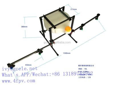 China NEW Agriculture Engine Carbon Fiber Material 10L 10KG Spray System / Sprayer Gimbal For Agriculture UAV Drone for sale