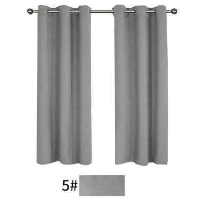 China Cheap luxury blackout 100% polyester solid color and blackout shade fabric insulated curtain for living room and cafe room for sale