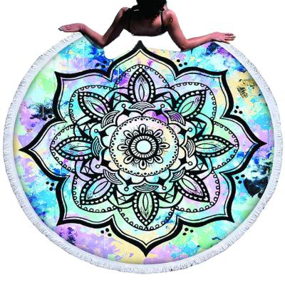 China 2022 Wholesale Beach Custom Towel Round Mandala Summer Beach Towel Child Safe Towel Kids Any Pattern Size Square Beach Towel for sale