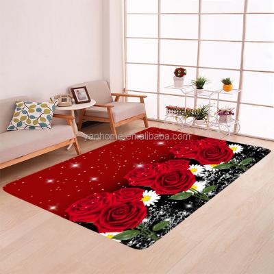 China Wholesale Custom Made Washable Floral Print Luxury Carpet Good Quality Brand Carpet And Cover Living Room Designer Logo Center Cover, Carpet Rug for sale