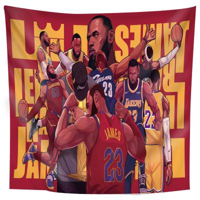 China CLASSIC Male Club Basketball Wall Tapestry Drop Shipping Home Decor Luxury Soft Velvet Tapestries for sale