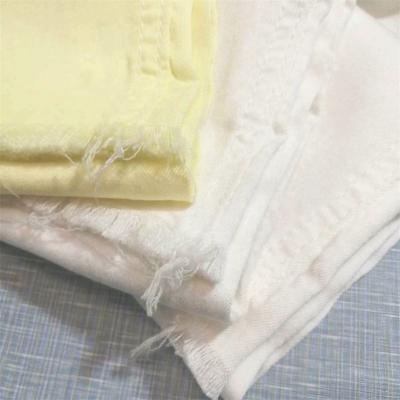 China Yellow And White Bright Denim Fabric Shrink-Resistant Factory Direct Sales for sale