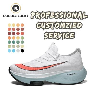 China Cushioning Custom Double Lucky Zapatos Para Correr Basketball Shoes Marathon Style Double Sneaker Cushioning Running Shoes for sale