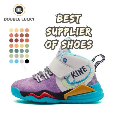 China Lucky New Fashion Winter Plush Waterproof Children's Double Shoes Sports Designers Kids Leisure Shoes Unisex Baby Basketball Shoes Custom Made for sale