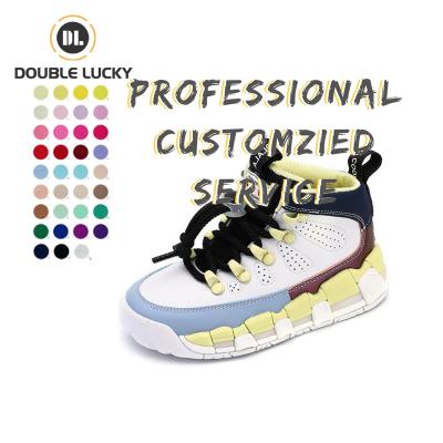 China Double Waterproof Lucky New Fashion Unisex Dad Sport Shoes Kids Super Leather Shoes Anti-slip Custom Kid Designer Shoes for sale