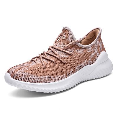 China 2021 New Design China Anti-Slip Wholesale Fly Weave Breathable Sports Shoes Outdoor Casual Shoes Men Sport Sneaker for sale