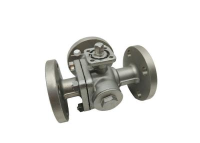 China GB Standard CF8M T Port Three Way Flange End Ball Valve for sale