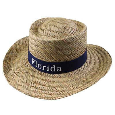 China Character Character JAKIJAYI Customized Wholesale Summer Fashion Fedora Hat Beach Straw Surf Hat for sale