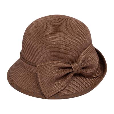 China JAKIJAYI Brand Lovely Summer Beach Bowknot Sun Beach Women's Useful Hat Cheap Wholesale Eco-Friendly Eco-Friendly Hat for sale