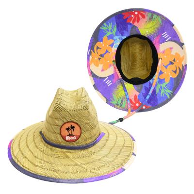 China 2022 Summer Beach Edge Simple Sombrero Image Surf Away Unisex Men Women Kids Straw Fishing Hat Large Bulk Straw Hat Custom Logo For for sale