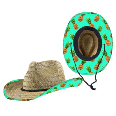 China Professional High Quality Custom Brand JAKIJAYI Digital Printing Natural Straw Women Cowboy Hat For Men Cheap Fashion for sale