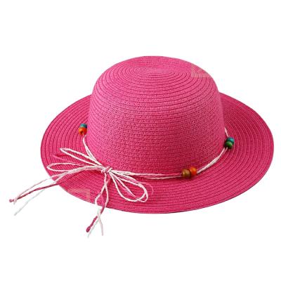 China JAKIJAYI Eco-Friendly Eco-Friendly Straw Girl Sun Summer Beach Baby Kids Big Bucket Hat for sale