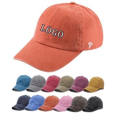 China breathable & waterproof breathable & JAKIJAYI Logo Baseball Cap OEM Custom Wash Waterproof Custom Vintage Embroidered Simple Wholesale Retro Baseball Cap For Women for sale