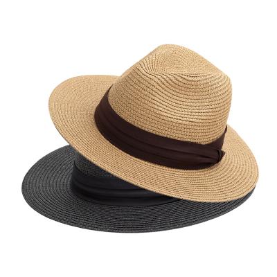 China 2022 Hot Wholesale Eco-Friendly Panama Straw Hat Unisex Panama Felted Hat Quality Beach 2022 Hot Sale Paper Eco-Friendly Panama Hats for sale