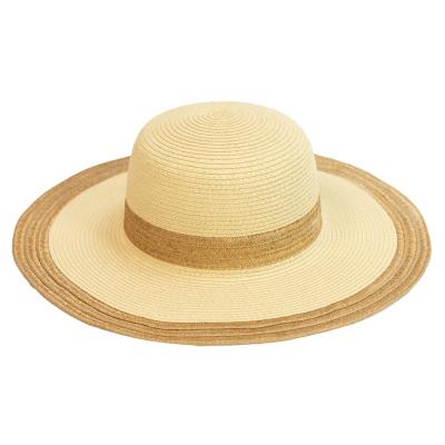 China JAKIJAYI Brand Ladies Paper Straw Eco-Friendly Summer Cheap Wide Brim Beach Hat Custom for sale