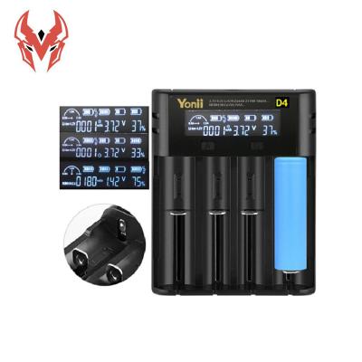 China AA AAA 18650 21700 20700 26650 20700 Battery Charger 4 Bay LCD 1.2V 3.6V NI-MH NI-CD Liion Fast Battery Charger For AA 18650 20700 21700 26650 20700 AA SC C F6 14500 10400 DCA AAAA for sale