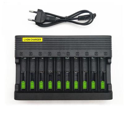 China 16340 14500 18650 26650 21700 20700 smart slot charger 186503.7V 3.6V 18650 etc. 10 21700 20700 26650 18350 14500 AA Battery Charger for sale