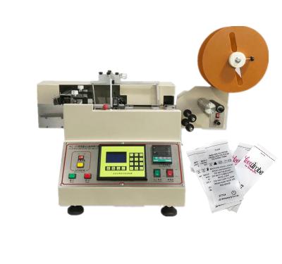 China Automatic Food Polyester Satin Label Roll Cutting Machine SA-A03 for sale