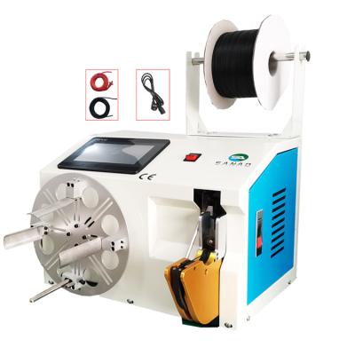 China SA-T30 Semi-automatic DC USB AC Binding Reel Cable Rolling Mill Wire Winding And Crimping Tying for sale