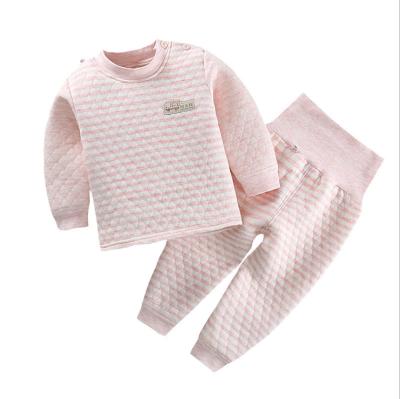 China Thermal Children's Thermal Suit Kids Christmas Clothes Cotton Thickened High Waist Pajamas Thermal Underwear for sale