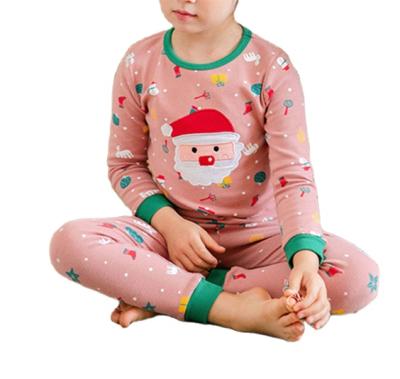 China New Design Spring and Autumn Sleepwear Christmas Cotton Kids Thermal Pajama Sets for sale