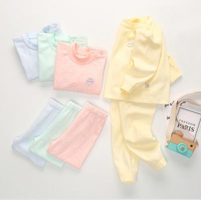 China Seamless Baby Underwear Set Cotton Children's Autumn Clothes Long Trousers Warm Boys and Girls Pajamas Springs and Autumn Ba for sale