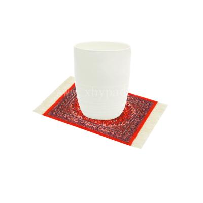 China Factory Wholesale Stocked Persian Style Cloth Coaster Cover Cup Coaster With Various Designs for sale