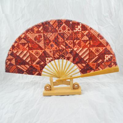 China High Quality Silk Japan Rib Hand Fan Bamboo Hand Held Fan For Business Gift for sale