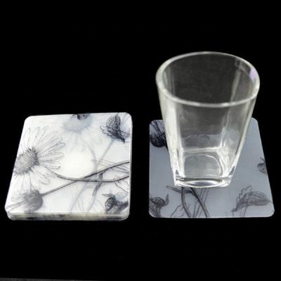 China Viable Manufacture Fancy Factory Minimalist Transparent Plastic PP Nordic Custom UV Copy Adjust Coster Drink Coasters for sale