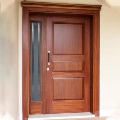 China Skyland Modern Design Main Entry Front Doors For Houses Solid Exterior Wooden Pivot Door for sale