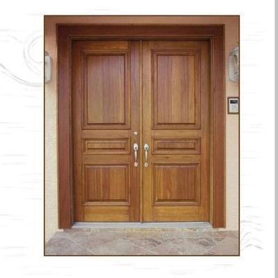 China Modern 2 Hrs Fireproof Low Price North American Carving Patterns Double Main Door Pictures Simple Design Interior Mahogany Wood Door for sale