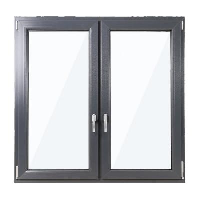 China Skyland Modern Design Insulation Aluminum Cladding Upper Wood Sliding Out Swing Casement Windows For Movable House for sale