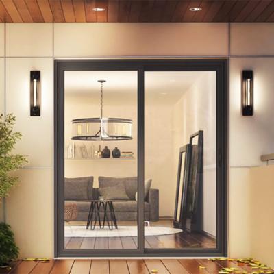 China NO.1 Quality Ultra Large Size Waterproof Black Aluminum Aluminum Glass Patio Sliding Door Elevator Glass Door for sale