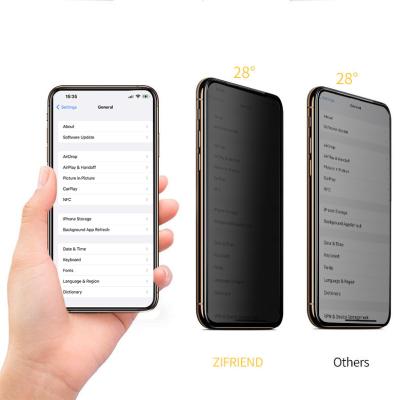 China Vacuum Plating Oleophobic Coating New 0.33 Privacy Screen 9h Tempered Glass Screen Protector For Iphone 14 Pro Max 13 12 for sale