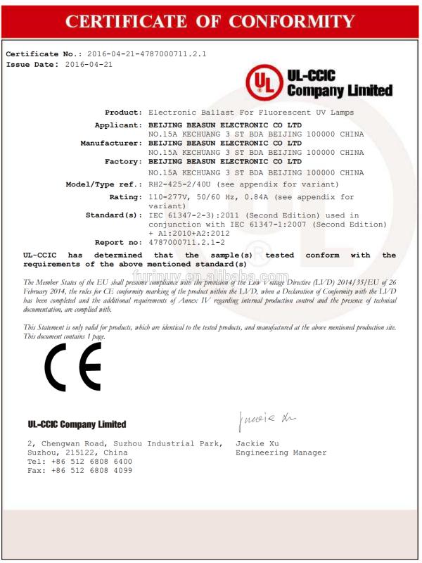 CE - Shenzhen Furin Optoelectronics Technology Co., Ltd.